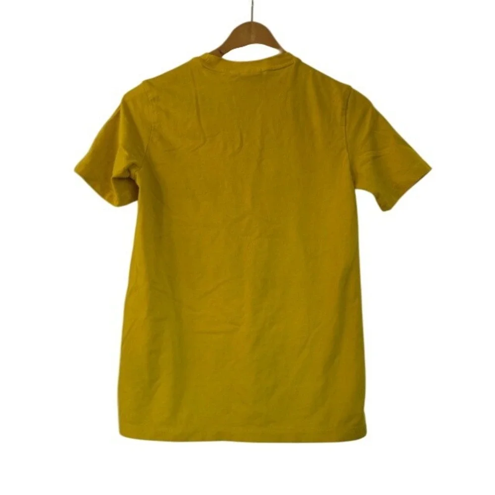 Adidas Trefoil Logo T-Shirt‎ Golden Yellow Short Sleeve Graphic Tee Top S - Picture 5 of 5